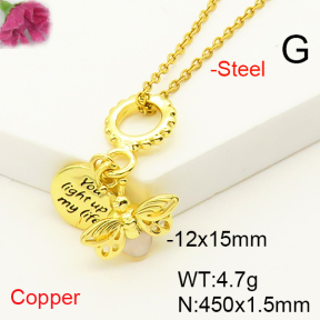 F6N300931baka-L017  Fashion Copper Necklace