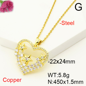 F6N407242baka-L017  Fashion Copper Necklace