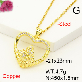 F6N407244baka-L017  Fashion Copper Necklace