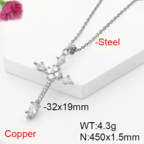 F6N407249baka-L017  Fashion Copper Necklace