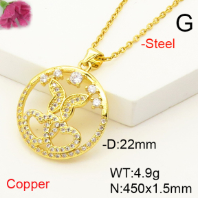F6N407256baka-L017  Fashion Copper Necklace
