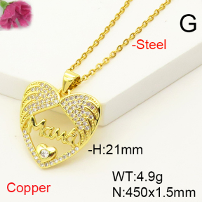 F6N407258baka-L017  Fashion Copper Necklace