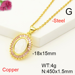 F6N407272bhva-L017  Fashion Copper Necklace