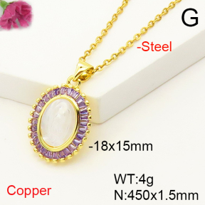 F6N407273bhva-L017  Fashion Copper Necklace