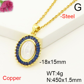 F6N407274bhva-L017  Fashion Copper Necklace