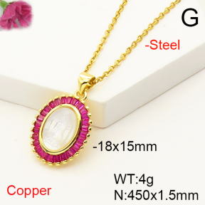 F6N407276bhva-L017  Fashion Copper Necklace