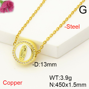 F6N407278avja-L017  Fashion Copper Necklace