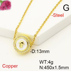 F6N407279avja-L017  Fashion Copper Necklace