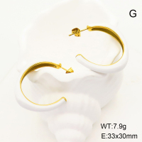 GEE001387bhia-066  Stainless Steel Earrings  Enamel,Handmade Polished