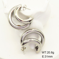 GEE001395bhva-066  Stainless Steel Earrings  Handmade Polished