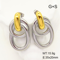 GEE001397vhkb-066  Stainless Steel Earrings  Handmade Polished