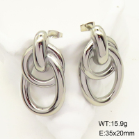 GEE001398bhva-066  Stainless Steel Earrings  Handmade Polished