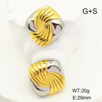 GEE001403ahjb-066  Stainless Steel Earrings  Handmade Polished