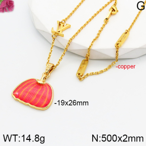 PN1755240ajlv-J139  LV  Fashion Copper Necklaces
