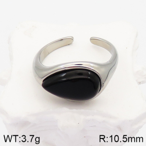 5R4002936bhva-066  Stainless Steel Ring  Agate,Handmade Polished