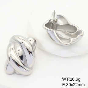 GEE001369bhva-066  Stainless Steel Earrings  Handmade Polished