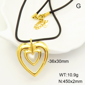 GEN001216bhia-066  Stainless Steel Necklace  Handmade Polished