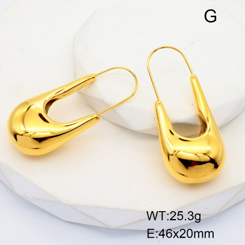 GEE001417vhkb-066  Stainless Steel Earrings  Handmade Polished