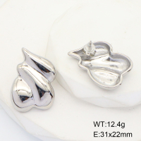 GEE001448bhva-066  Stainless Steel Earrings  Handmade Polished