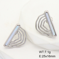 GEE001451vhha-066  Stainless Steel Earrings  Shell,Handmade Polished