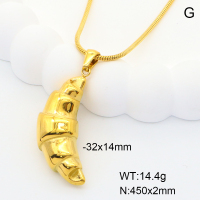 GEN001203bhia-066  Stainless Steel Necklace  Handmade Polished