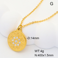 GEN001207bbov-066  Stainless Steel Necklace  Plastic Imitation Pearls,Handmade Polished