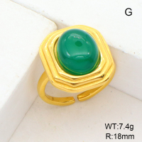 GER000833bhia-066  Stainless Steel Ring  Agate,Handmade Polished