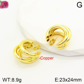 F2E200745vbmb-J163  Fashion Copper Earrings