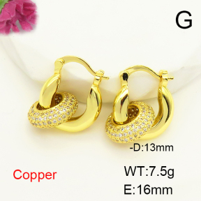 F6E404896bhia-L017  Fashion Copper Earrings