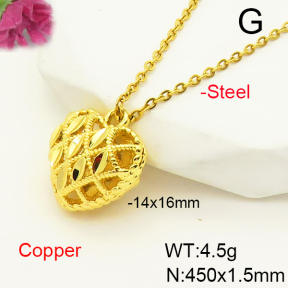 F6N200421avja-L017  Fashion Copper Necklace
