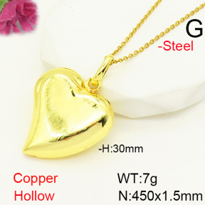 F6N200425ablb-L017  Fashion Copper Necklace
