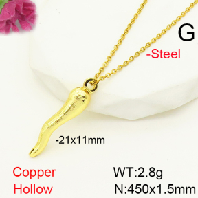 F6N200429avja-L017  Fashion Copper Necklace