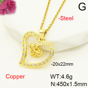 F6N407293baka-L017  Fashion Copper Necklace