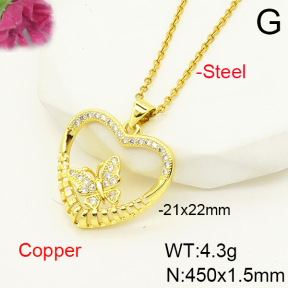 F6N407295baka-L017  Fashion Copper Necklace