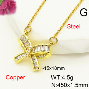 F6N407298ablb-L017  Fashion Copper Necklace