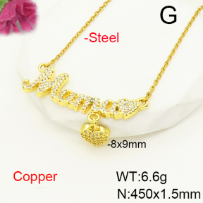 F6N407300ablb-L017  Fashion Copper Necklace