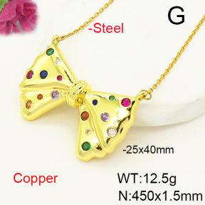 F6N407301ablb-L017  Fashion Copper Necklace