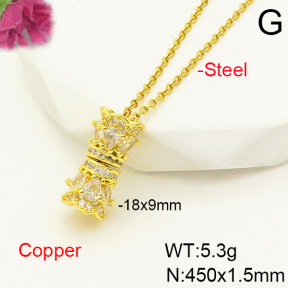 F6N407302ablb-L017  Fashion Copper Necklace