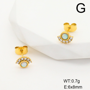 GEE001201vhov-700  Stainless Steel Earrings  Czech Stones & Synthetic Opal ,Handmade Polished