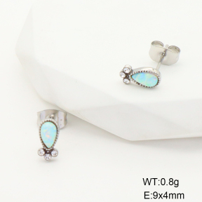 GEE001206vhmv-700  Stainless Steel Earrings  Czech Stones & Synthetic Opal ,Handmade Polished