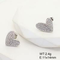 GEE001468vbmb-G037  Stainless Steel Earrings  Czech Stones,Handmade Polished