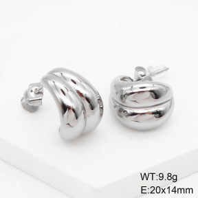 GEE001294vbpb-066  Stainless Steel Earrings  Handmade Polished