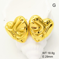 GEE001506bhva-066  Stainless Steel Earrings  Handmade Polished