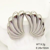 GEE001512vbpb-066  Stainless Steel Earrings  Handmade Polished