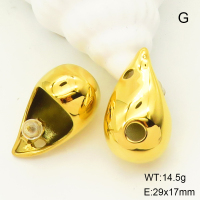 GEE001517bhia-066  Stainless Steel Earrings  Handmade Polished
