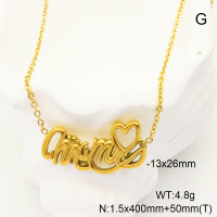GEN001220bhva-066  Stainless Steel Necklace  Handmade Polished