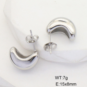 6E2006628bblk-G038  Stainless Steel Earrings