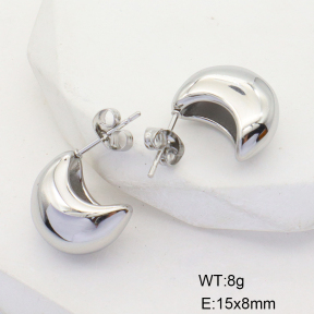 6E2006630bblk-G038  Stainless Steel Earrings