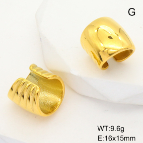 GEE001534bhva-066  Stainless Steel Earrings  Handmade Polished