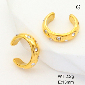 GEE001540bhva-066  Stainless Steel Earrings  Czech Stones,Handmade Polished
